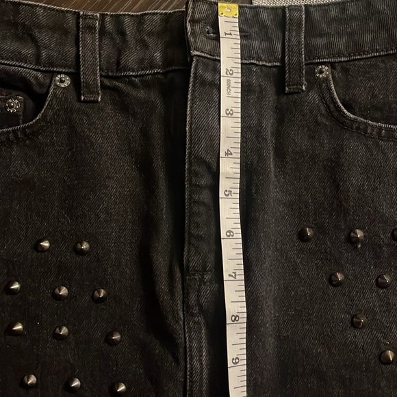 Carmar black wash studded denim skirt size 27 - Picture 10 of 12